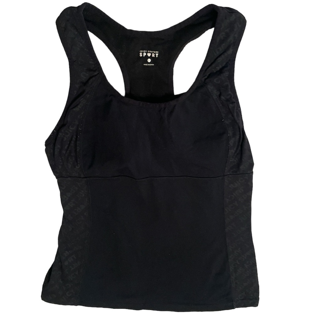 Juicy Couture Sport Black Athletic Racerback Tank Top